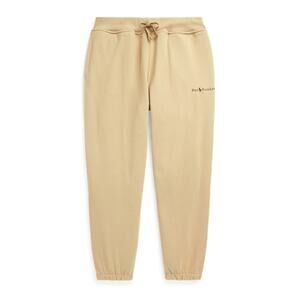 Ralph Lauren Relaxed Classic Khaki Logo Fleece Sweatpants Size M